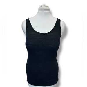 SO Women’s Perfect Tank Top Lightweight Fitted Sleeveless Patterned Black L